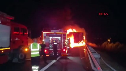 Bursa\'da gece yarısı korku dolu anlar! Alev alev yandı