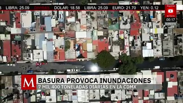 Inundaciones en Ciudad de México aumentan por acumulación de basura