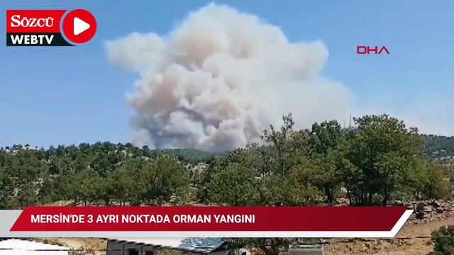 Mersin'de 3 ayrı noktada orman yangını
