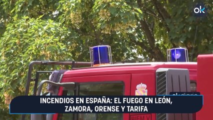 Incendios en España: el fuego en León, Zamora, Orense y Tarifa