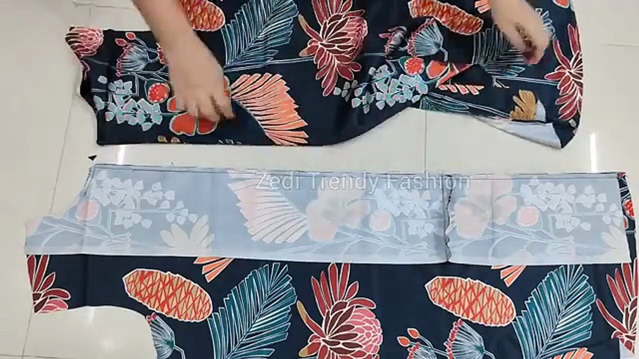 Trendy_Cordset_Top_Shirt_Design_Cutting___Stitching__Front_Open_Cord_Set_Dress_Top_DIY__Coat_Collar(360p)