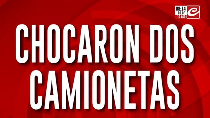 Chocaron dos camionetas en Lugano: hay una persona herida