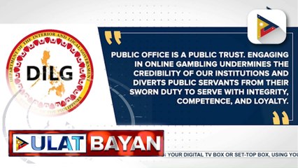 DILG, naglabas ng memorandum para sa kanilang mga empleyado at sa local officials kaugnay sa online gambling | ulat ni Kenneth Paciente
