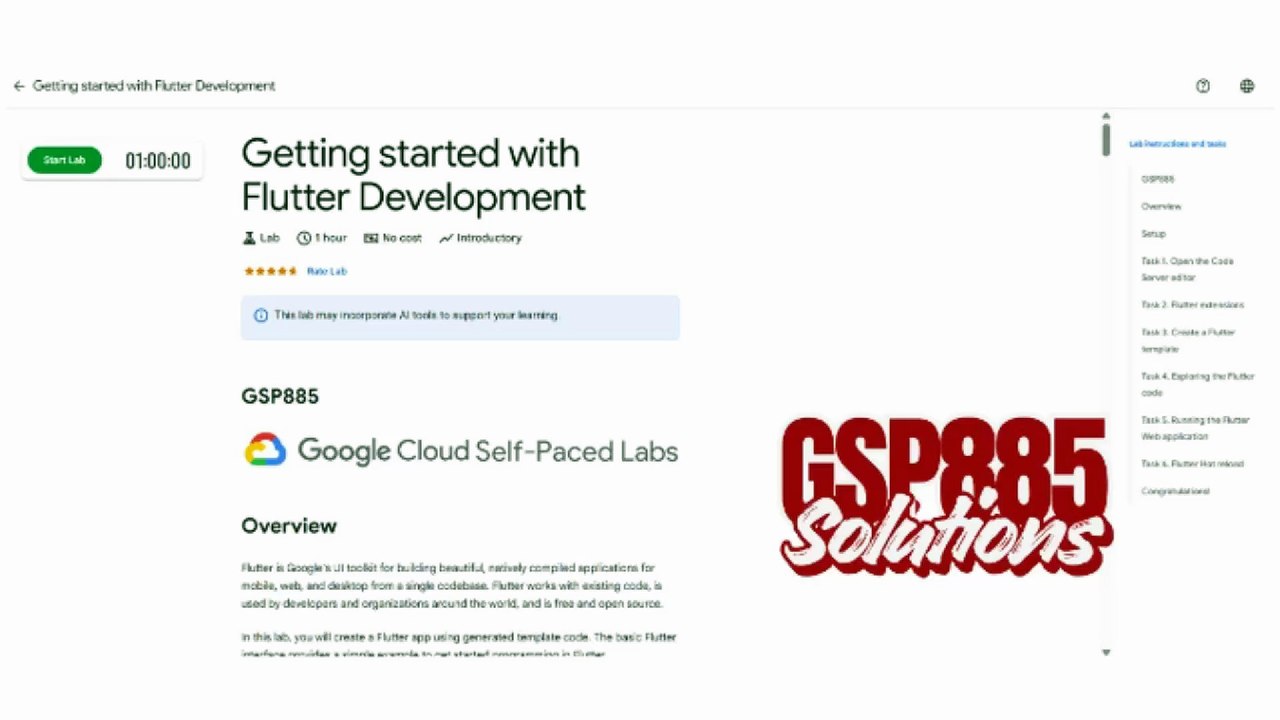 Getting started with Flutter Development | GSP885