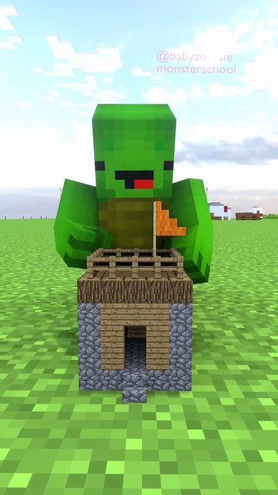 Build the house !- Baby zombie minecraft animations