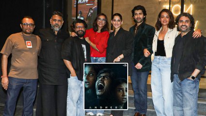 Priya Bapat, Prajakta Koli, Surveen Chawla, Karanvir Malhotra & Team At The Grand Screening Of Andhera
