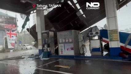 Le typhon Podul apporte de fortes pluies et des dégâts dans le sud de Taïwan