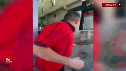 Şanlıurfa'da elektrik akımına kapılıp, direkten düştü