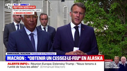 Emmanuel Macron annonce que Donald Trump "va se battre pour obtenir une trilatérale" entre les Etats-Unis, l'Ukraine et la Russie
