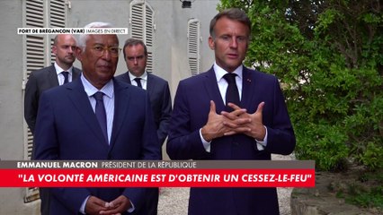 Emmanuel Macron : «Nous voulons une paix qui soit robuste et durable»