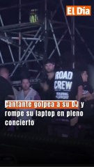 Cantante golpea a su DJ y rompe su laptop en pleno concierto