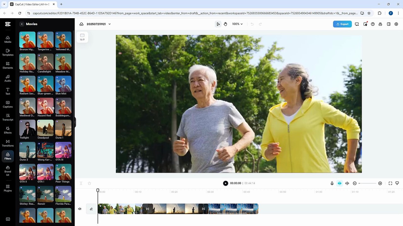 Capcut Web Editor 31 Filters