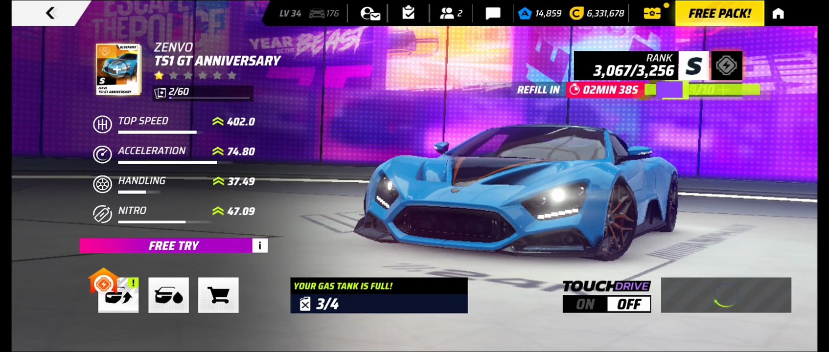 Zenvo TS1 GT Anniversary Star Hunt Gameplay | Legacy of Speed Season -- Asphalt Legends