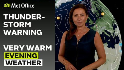 Met Office Wednesday Evening Weather Forecast 13/08/2025