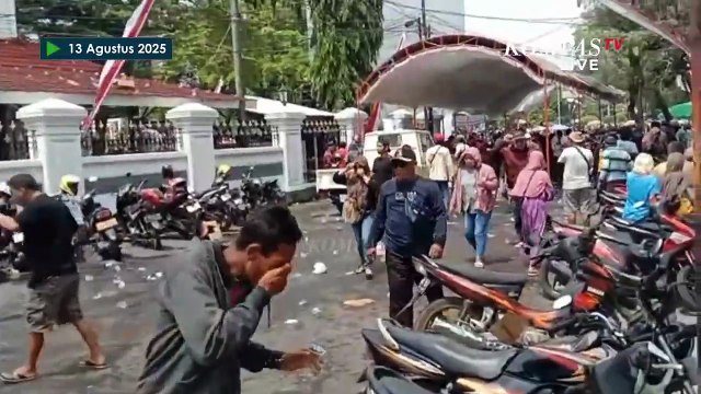 Demo Ricuh! Tuntut Sudewo Mundur, Warga Lempari Kantor Bupati Pati