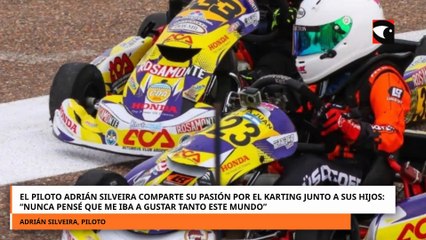 El piloto Adrián Silveira comparte su pasión por el karting junto a sus hijos