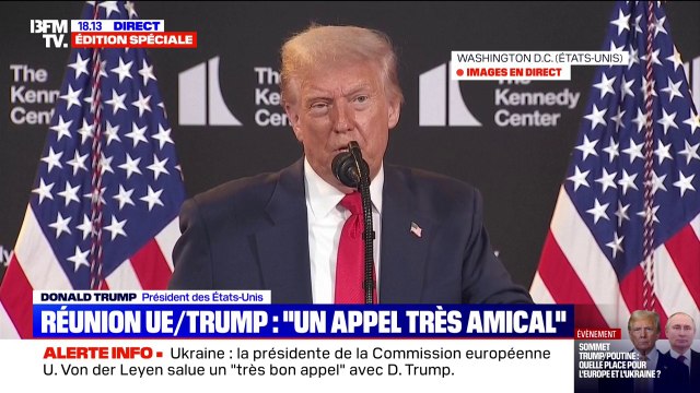 Guerre en Ukraine: Donald Trump évoque la possibilité d'une deuxième réunion entre Vladimir Poutine, lui-même et Volodymyr Zelensky