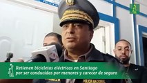 Retienen bicicletas eléctricas en Santiago por ser conducidas por menores y carecer de seguro