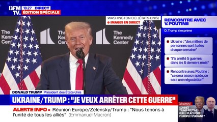 Guerre en Ukraine: Donald Trump dit qu'il a "une bonne relation avec Vladimir Poutine"