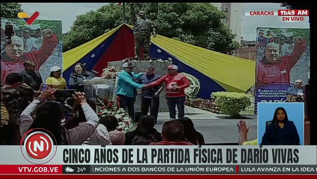 Caracas | Autoridades rinden homenaje a Darío Vivas al cumplirse 5 años de su partida física