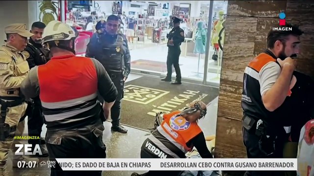 Elevador de Plaza Mitikah se desploma, dos personas resultaron lesionadas