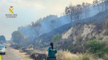 Varios vecinos de Cabezabellosa (Extremadura) se niegan a ser desalojados por el incendio