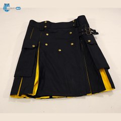 ⚫💛 Women's Black & Yellow Hybrid Kilt