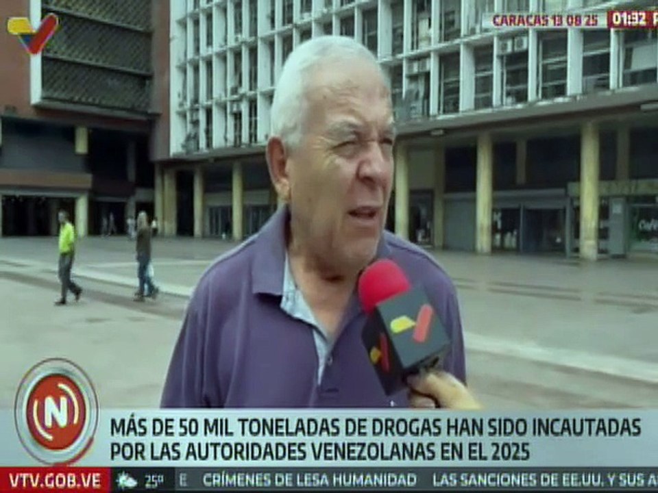 Caracas | Ciudadanos exaltan labor del Gobierno nacional en la incautación de drogas durante el 2025