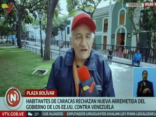 Caraqueños repudian nuevas agresiones del Gobierno de Estados Unidos contra Venezuela
