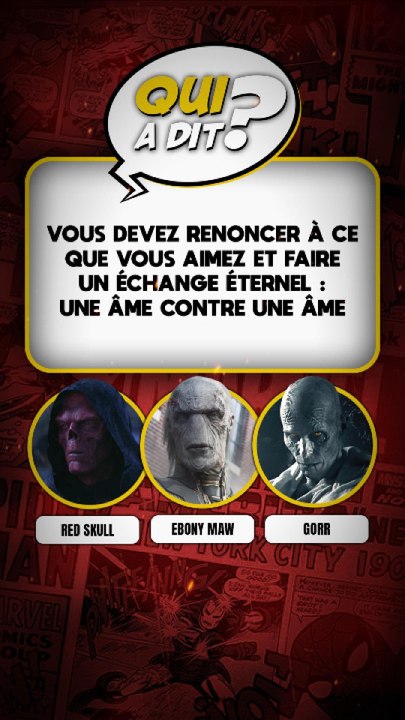 DEVINE QUI A DIT... "Vous devez renoncer à ce que vous aimez et faire un échange éternel : une âme contre une âme"