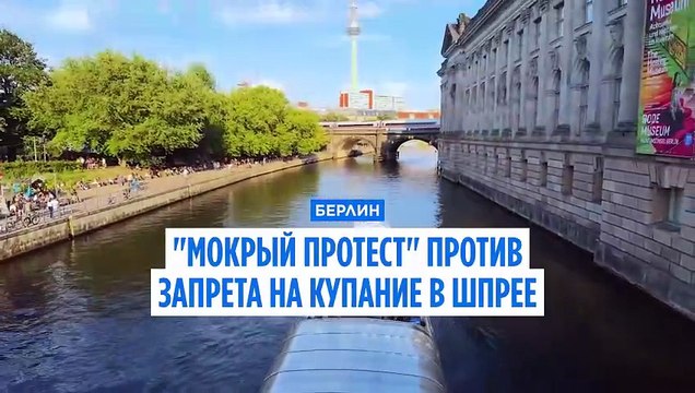 В Берлине прошёл мокрый протест против запрета на купание в Шпрее