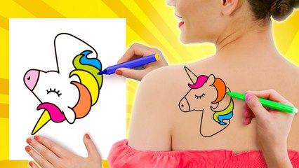 ASTUCES D'ART & DE PEINTURE DIY COOL | CONSEILS ÉTONNANTS ET FACILES POUR L'ÉCOLE Pour Débutants