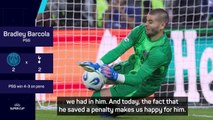 Barcola happy to see new PSG keeper Chevalier get his big moment
