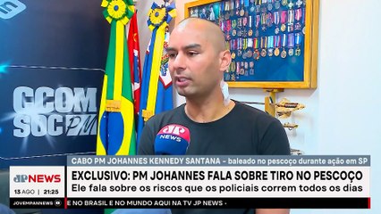 PM baleado no pescoço fala à Jovem Pan sobre o ocorrido