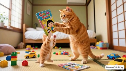 Ginger Kitten Didn't Do Her Homework Then Went Out To Play 😢, Mama Cat's Feelings💔