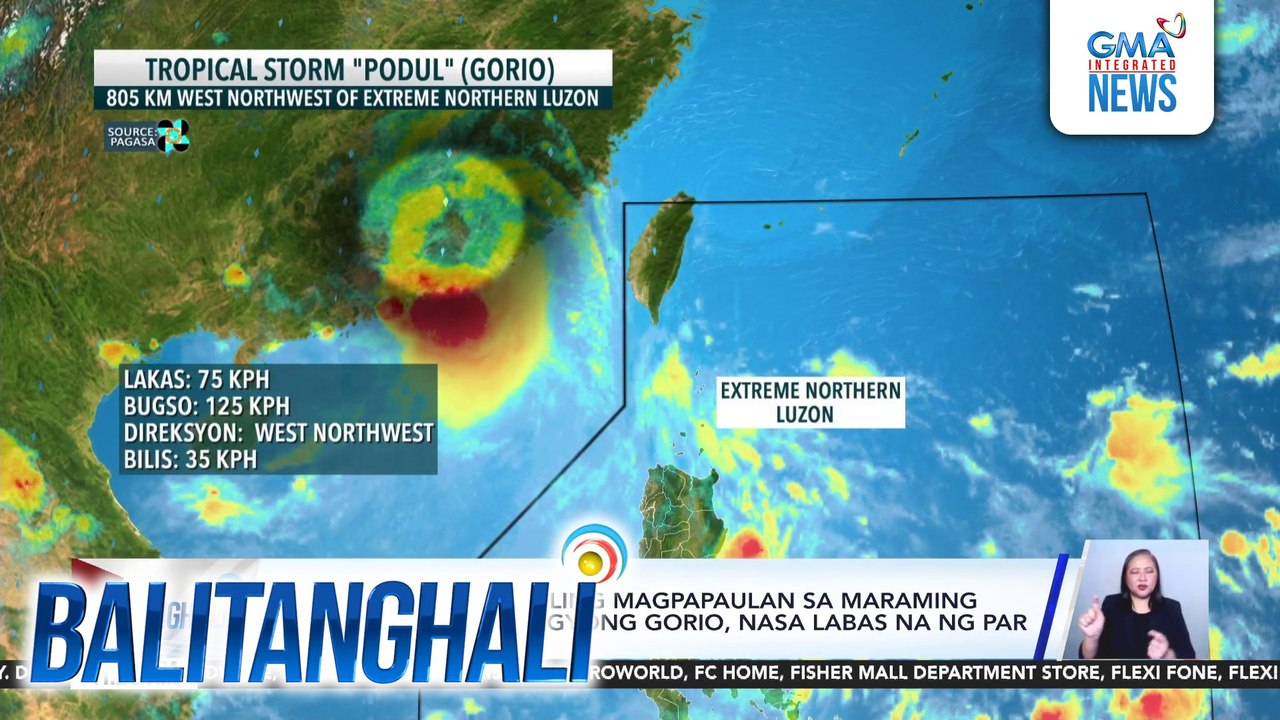 PAGASA - Habagat, muling magpapaulan sa maraming bahagi ng bansa; Bagyong #Gorio, nasa labas na ng PAR | Balitanghali