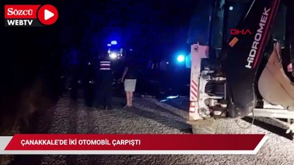 Çanakkale’de iki otomobil çarpıştı: