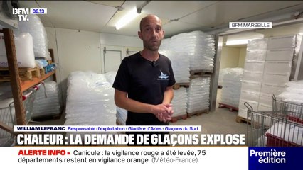 "Nos clients commandent 40 à 50 % de plus qu'habituellement": la demande de glaçons explose avec la canicule