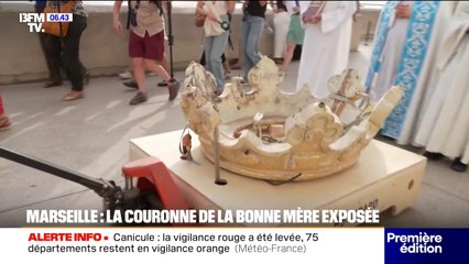 Marseille: la couronne de "la Bonne Mère" exposée