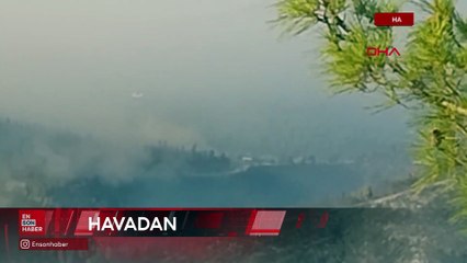 Hatay'da orman yangını ikinci gününde; havadan müdahale başladı