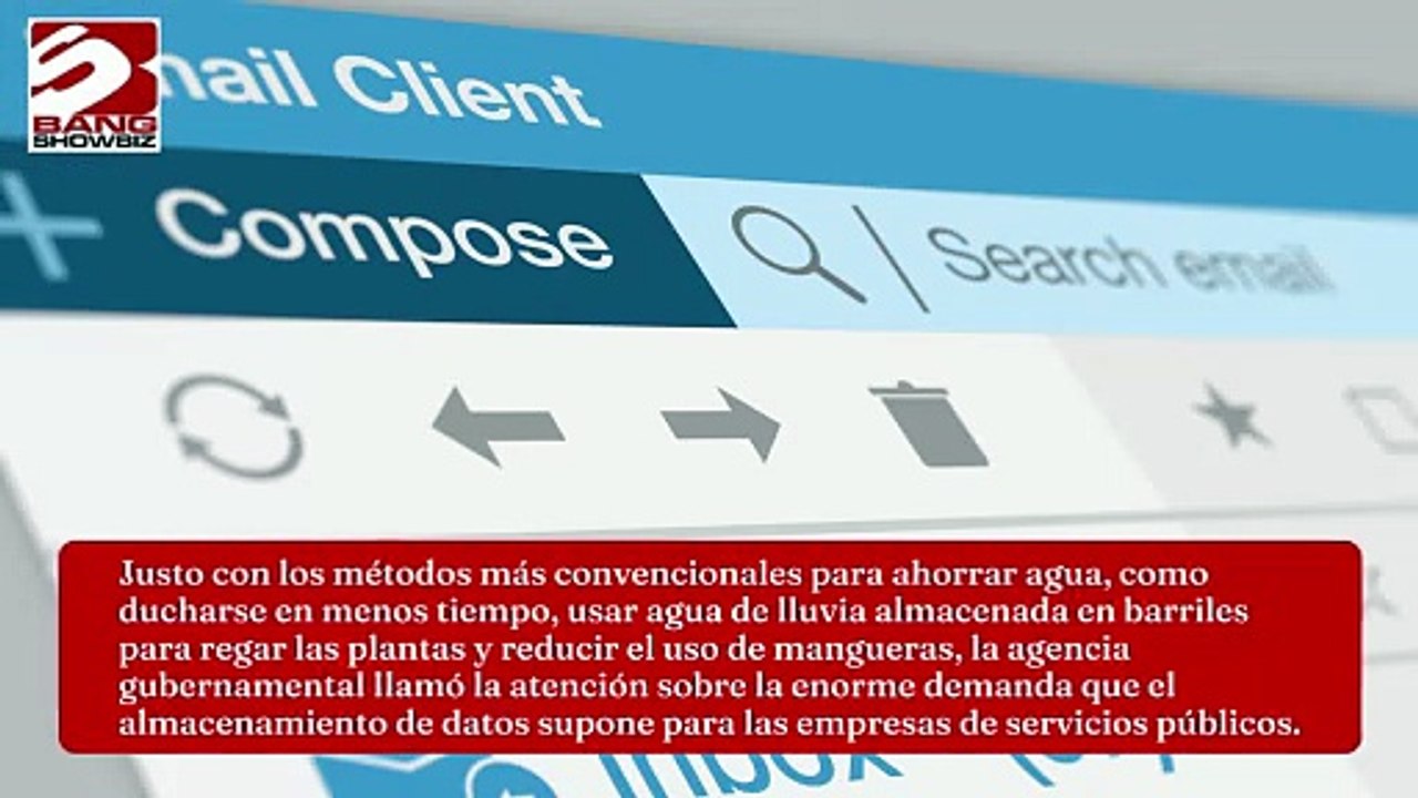 Instan al público a eliminar correos electrónicos antiguos para ahorrar agua