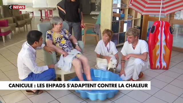 Canicule : Les personnes âgées font l'objet d'une attention particulière avec ces fortes chaleurs et les Ehpads s'adaptent