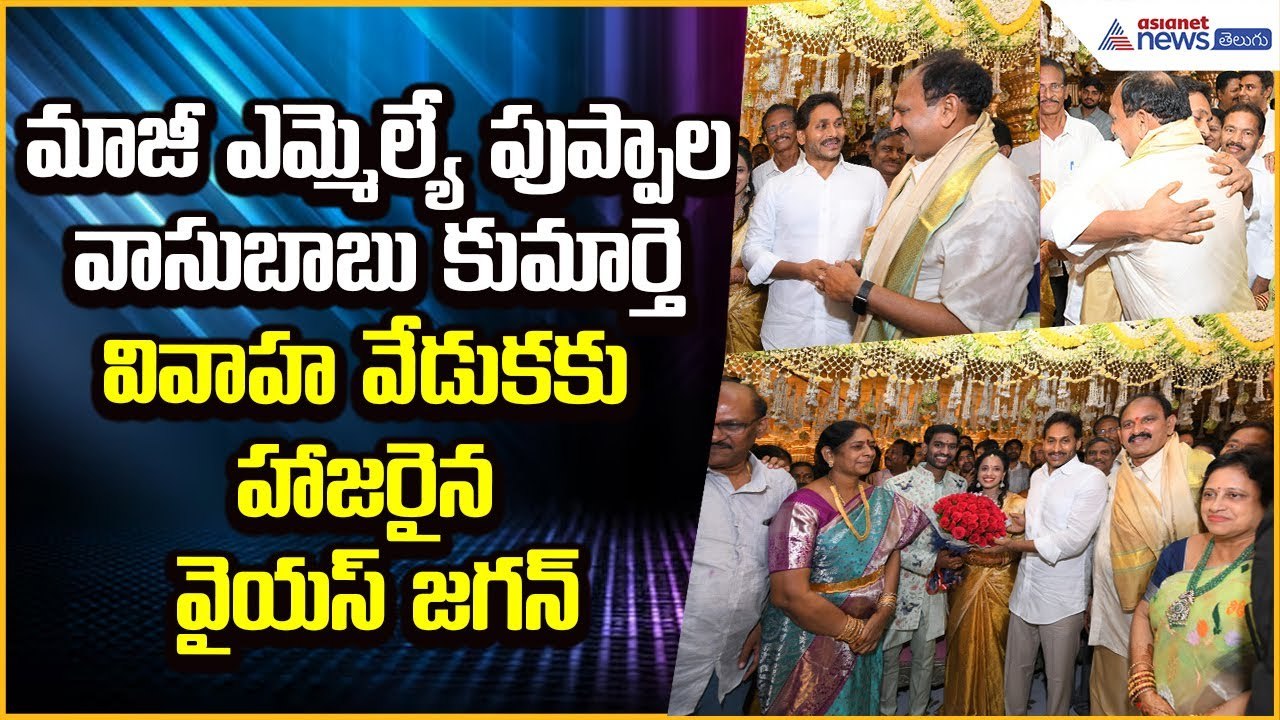 మాజీ ఎమ్మెల్యే పుప్పాల వాసుబాబు కుమార్తె వివాహ వేడుకకు హాజరైన వైయస్‌ జగన్‌| Asianet News Telugu