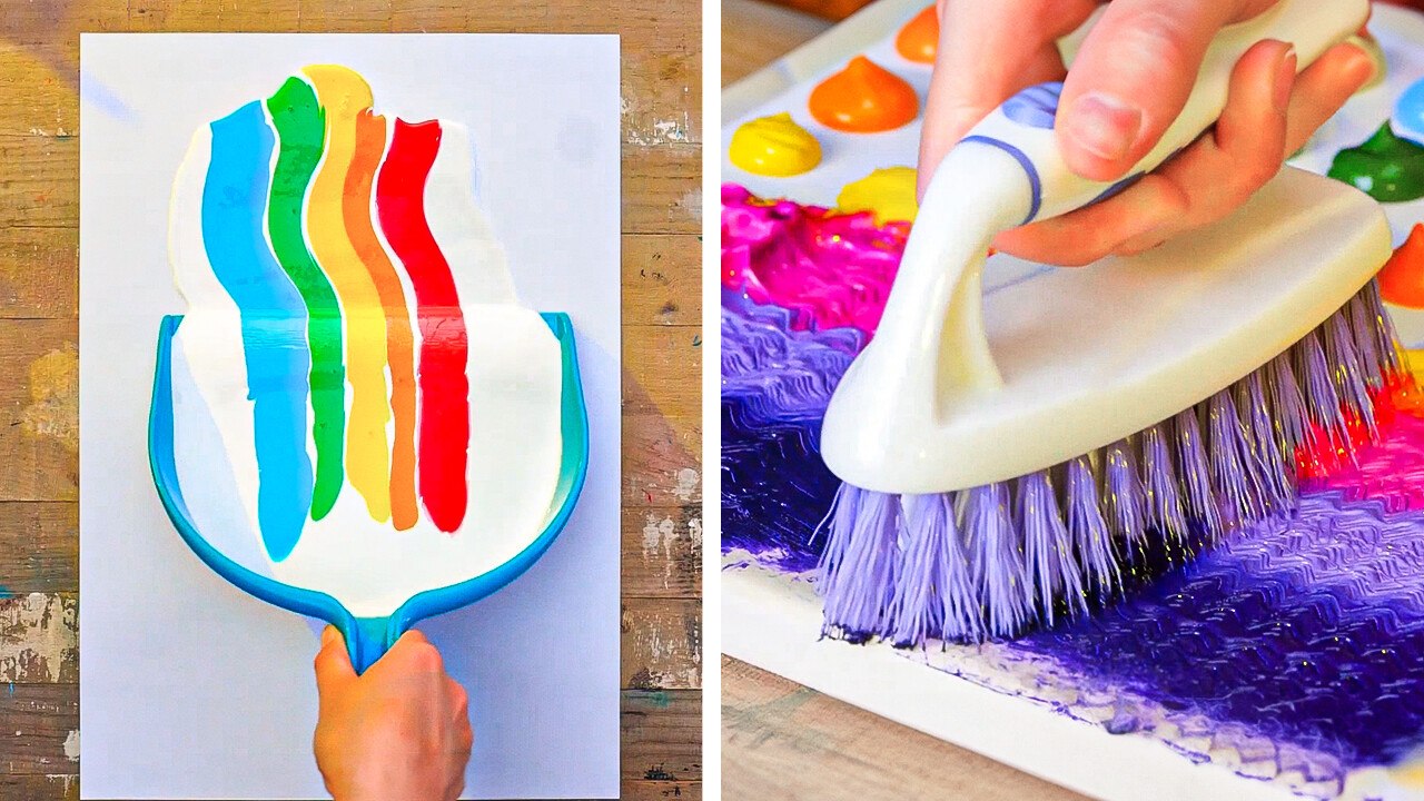 Painting with Unusual Tools: Get Creative with Everyday Objects! 🎨