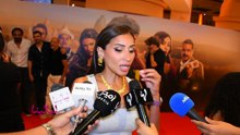النجمة دينا الشربيني من عرض خاص فيلم درويش