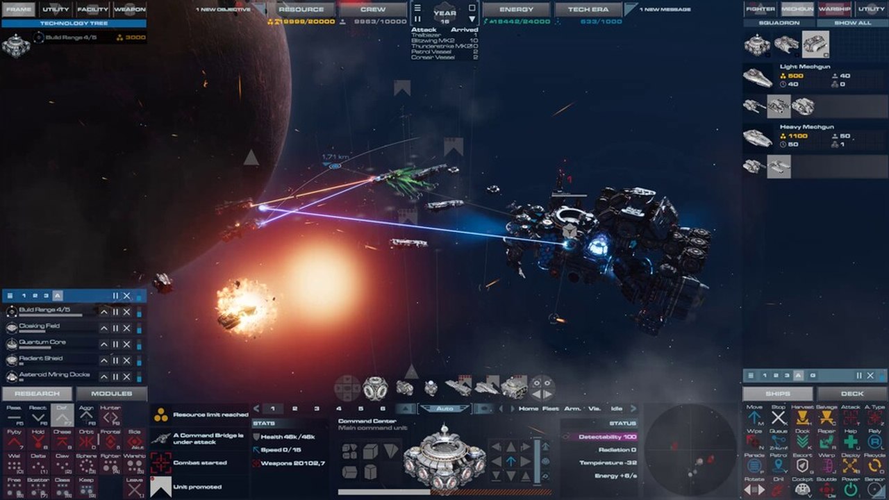 Gameplay: wir schlagen eine bombastische raumschlacht in era one mit unserem selfmade-mutterschiff