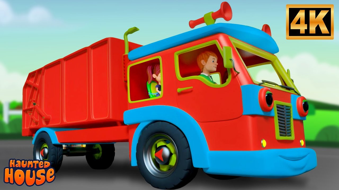 Halloween Wheels On The Garbage Truck 🚛🎃 | Haunted House Nursery Rhymes & Kids Songs