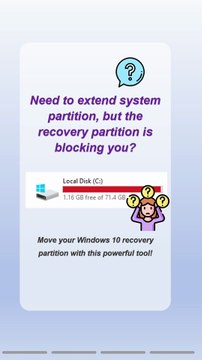How to Move Windows 10 Recovery Partition without Data Loss