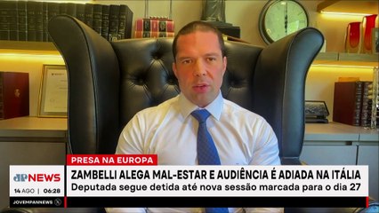 Audiência de extradição de Carla Zambelli é adiada após deputada passar mal