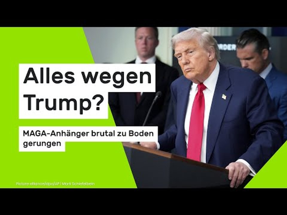 Alles wegen Donald Trump?: MAGA-Anhänger brutal zu Boden gerungen